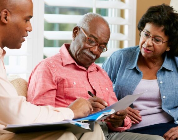 Couple reviewing retirement Planning