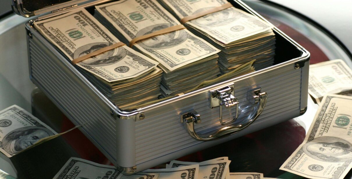 Suitcase full of money