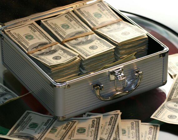 Suitcase full of money