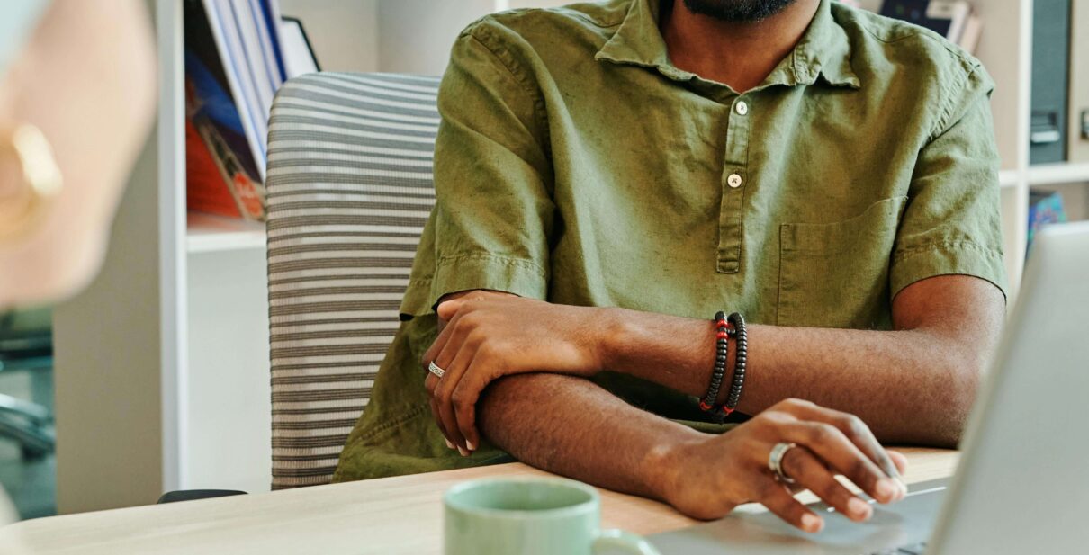 Black Advisor with client
